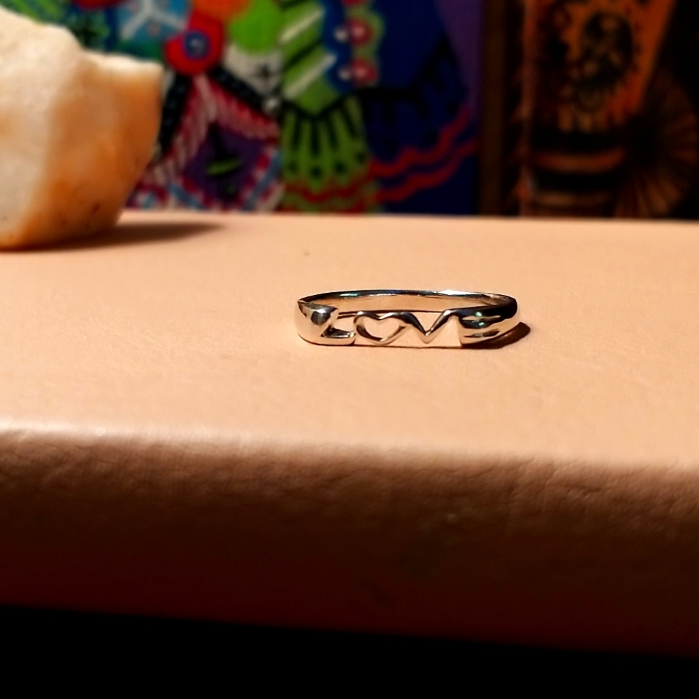 Silver Plated LOVE ❤ Ring